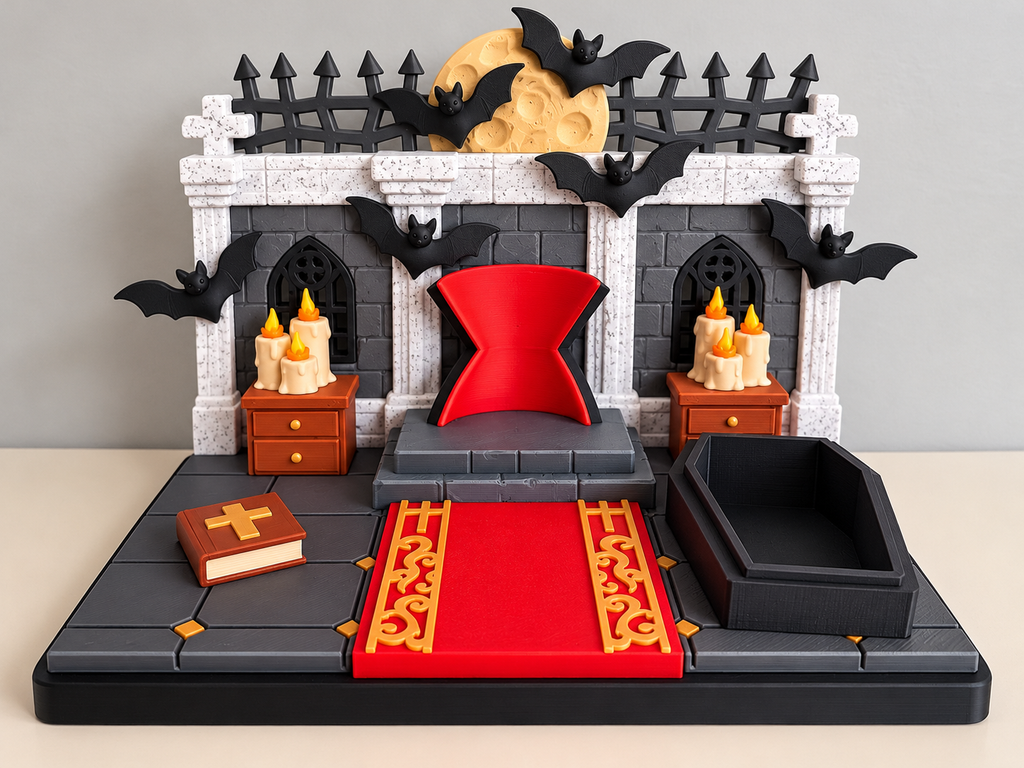 Flexi Dracula and Castle Playset