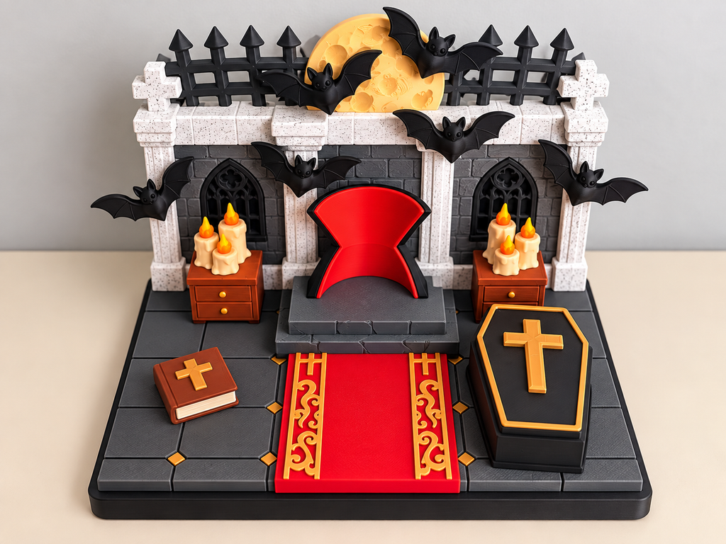 Flexi Dracula and Castle Playset