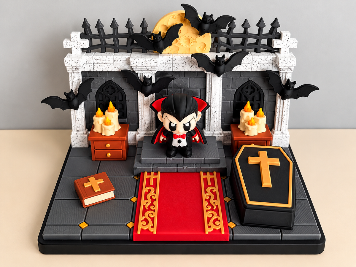 Flexi Dracula and Castle Playset