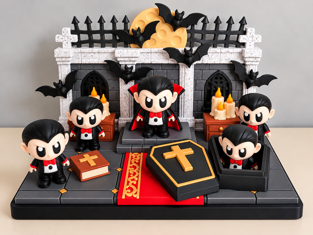 Flexi Dracula and Castle Playset
