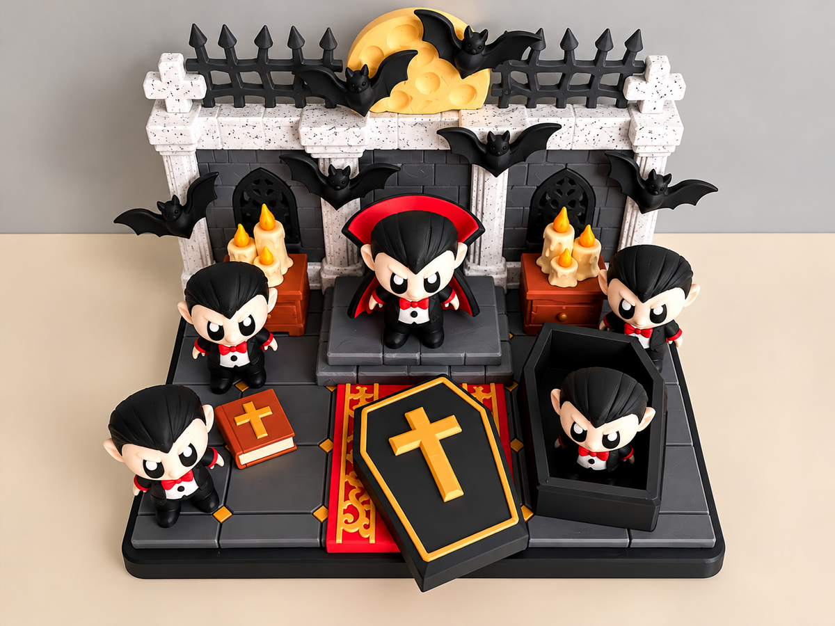 Flexi Dracula and Castle Playset