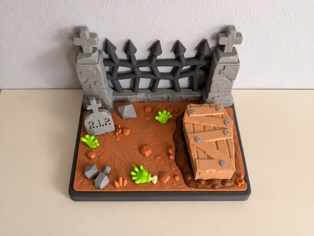 Flexi Zombie and Graveyard Playset